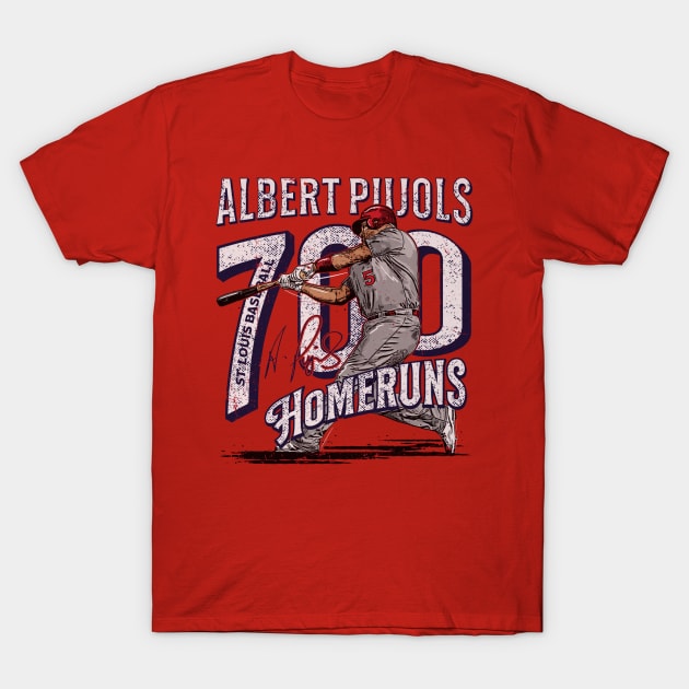 Albert Pujols St.Louis 700 Home Runs Wave T-Shirt by danlintonpro